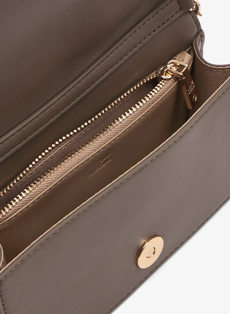 Love Moschino Embossed Q PU Crossbody Bag